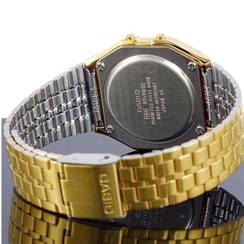 Casio A159wgea 1df Unisex Gold Retro Digital Bracelet Watch Watchlocker