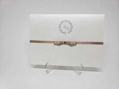 Convite casamento em papel vegetal nude rosê Atelie da Lola