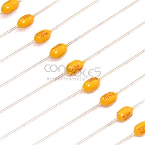 01uf 10 50v Multilayer Ceramic Capacitor Mlcc X7r Axial Leads Code 104