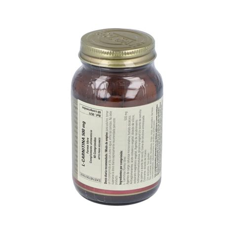 Comprar Solgar L Carnitina 500 Mg 60 Comprimidos Al Mejor Precio