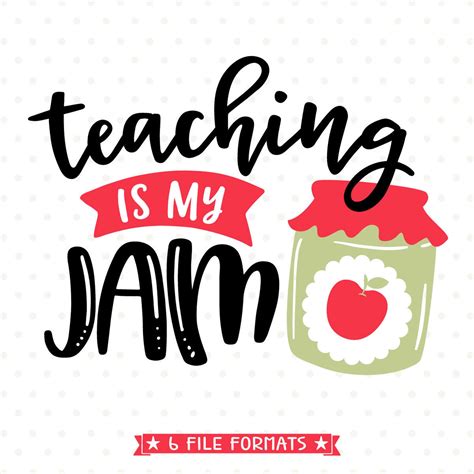 Teaching Is My Jam Svg File Teacher Appreciation Iron On Etsy