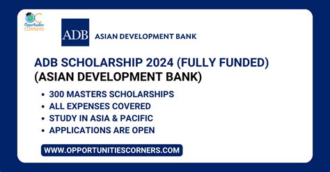 Adb Scholarship 2024 Asian Development Bank Fully Funded Public