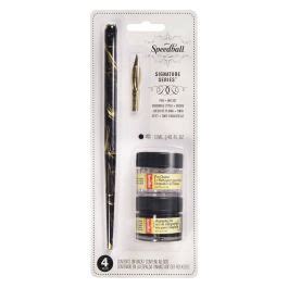 Speedball Signature Pen Ink Set With Cleaner Black Jerry S Artarama