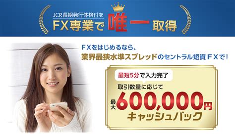 セントラル短資fxでの口座開設と取引で最大60万円キャッシュバックキャンペーン実施中！ Fx初心者でもわかるfx入門サイト｜fx学園