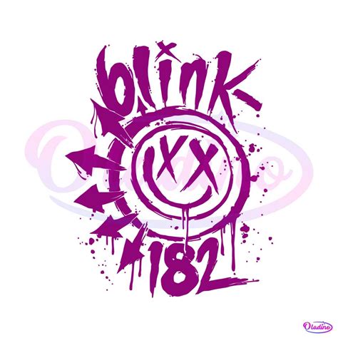 Retro Blink 182 2024 Tour Smiley Face Svg Oladino