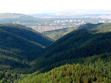 вид на Красноярск со Столба Дед, 25.06.2010 | Вид
