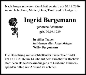 Traueranzeigen Von Trauer Bergemann Trauer Anzeigen De