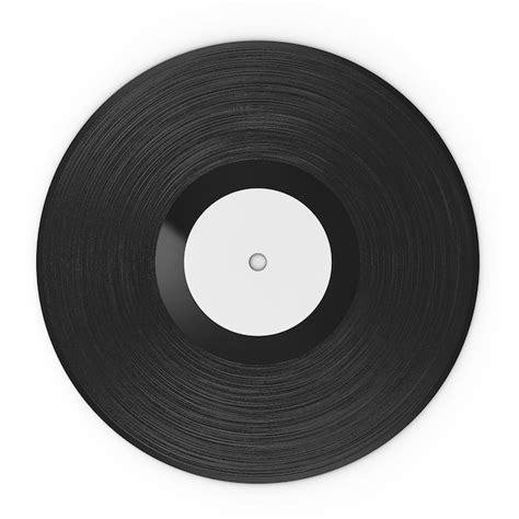 Premium Photo D Rendering Black Vinyl Record Isolated On White