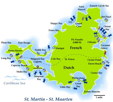 Sint Maarten Map - TravelsFinders.Com