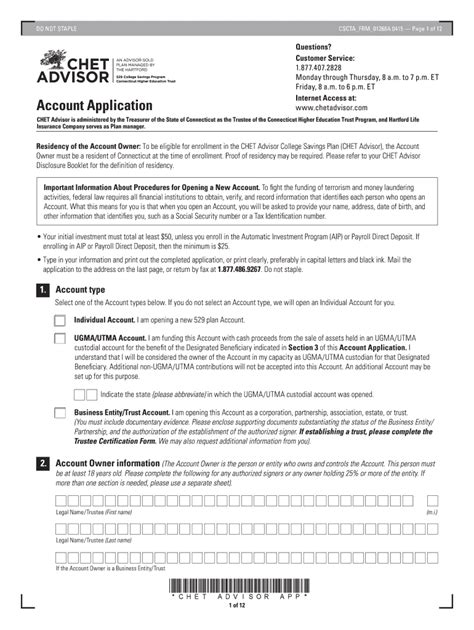 Chet Advisor 529 Fill Out And Sign Online Dochub