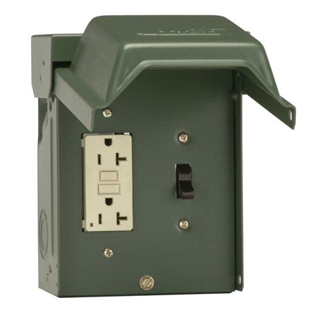 Ge 20 Amp Non Fusible Metallic Disconnect Outdoor Receptacle Enclosure