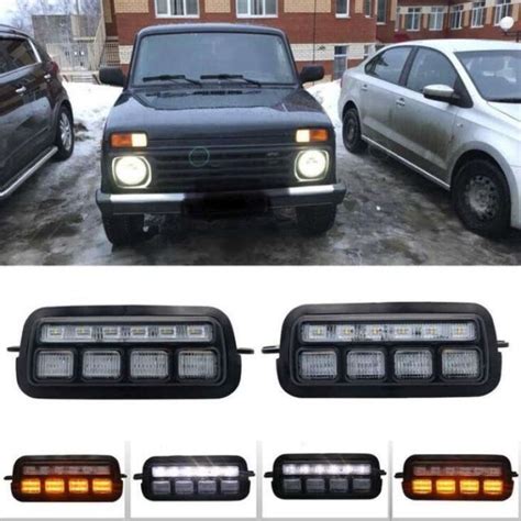 Jkl12637 Pharesfeu Arrière Pour Lada Niva 4x4 à 1995 Led Avec Feux De