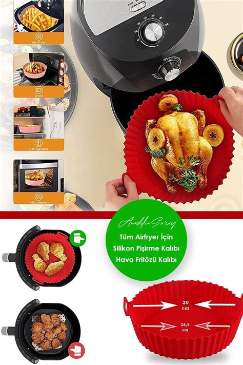 Tüm Airfryerler Ile Uyumlu Airfryer Silikon Pişirme Kalıbı Hava Fritözü