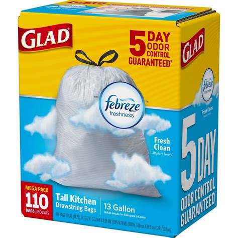 110 Count Glad OdorShield Tall Kitchen Trash Bags $13.15 (reg. $19.06 ...