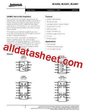 EL8201 Datasheet PDF Intersil Corporation