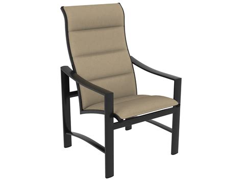 Tropitone Kenzo Padded Sling Aluminum High Back Outdoor Patio Dining Arm Chair Tp381501ps