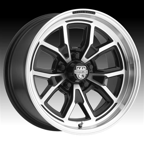 Center Line 633mb Cm4 Machined Black Custom Wheels Rims Cm4 633mb