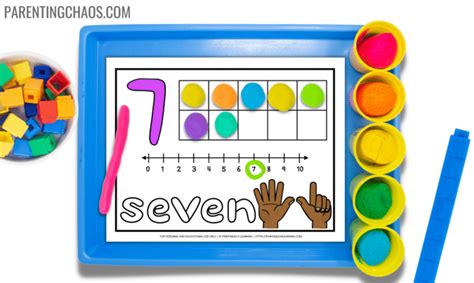 Printable Play Dough Number Mats Counting 0 10 ⋆ Parenting Chaos