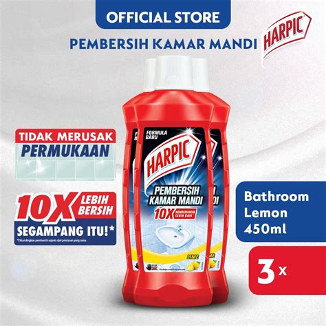 Jual Harpic Bathroom Lemon Bottle Ml X Pembersih Permukaan