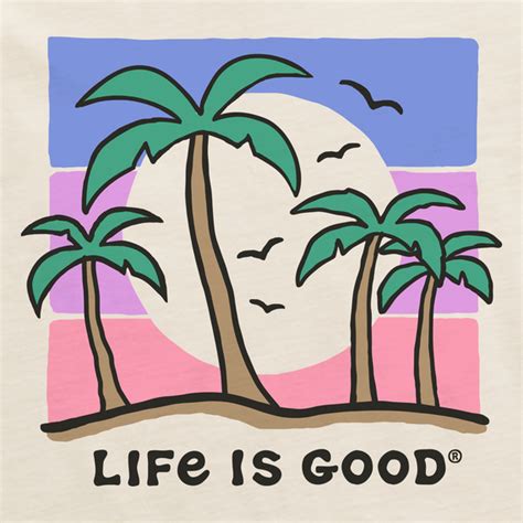 Women S Life Is Good Sunny Palms Boxy Crusher Tee Life Is Good