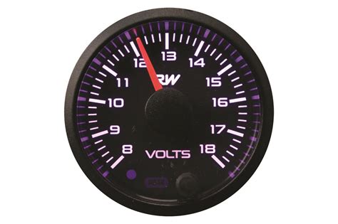 Raceworks 52mm Electronic Volt Gauge Kit 8 18v T I Performance