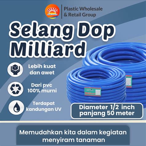 Jual SELANG AIR DOF MILLIARD UKURAN 1 2 50 M Shopee Indonesia