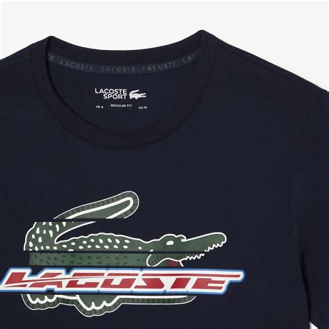 Lacoste Navy Short Sleeves Sport Regular Fit Organic Cotton T Shirt For