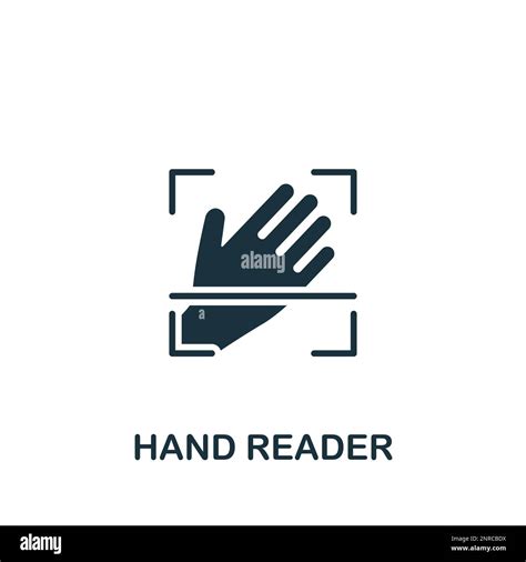 hand reader icon monochrome simple sign  security collection hand