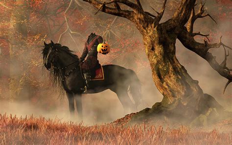 The Headless Horseman at Andre's Tree Digital Art by Daniel Eskridge | Pixels