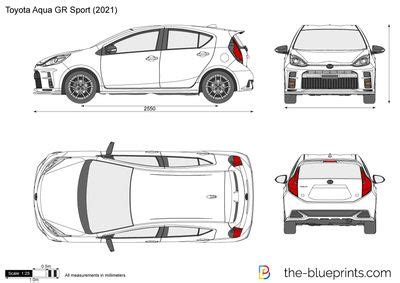 Toyota Aqua Gr Sport Vector Drawing