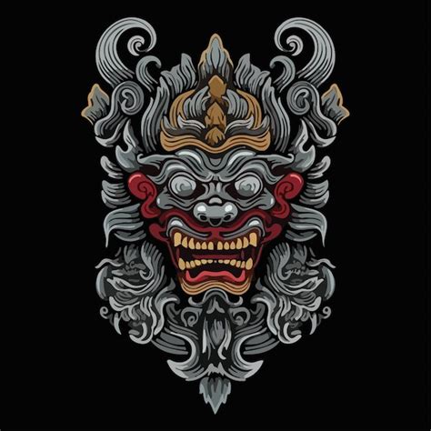 Premium Vector | Barong vector illustration Indonesian barong simple design