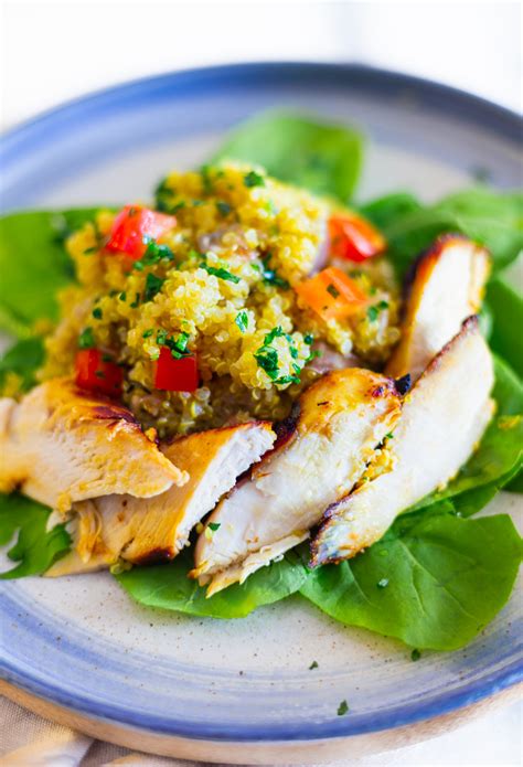 Salada De Quinoa Berinjela E Frango Marinado Luca Na Cozinha