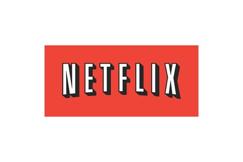 The Netflix Logo Is Shown In Black And White Letters On A Red