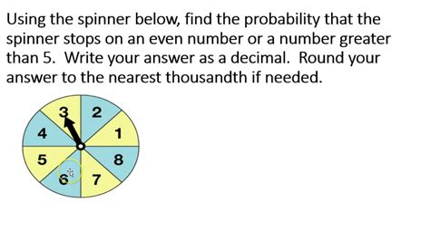 How To Calculate Probability Of Two Spinners