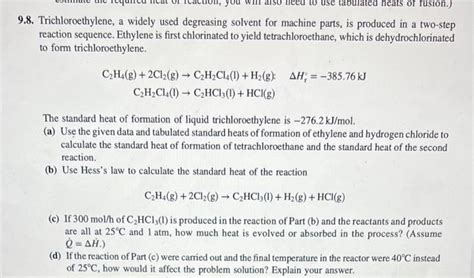 8 Trichloroethylene A Widely Used Degreasing Chegg