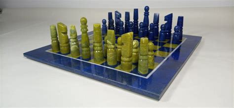 Lapis Lazuli And Jade Chess Set Etsy