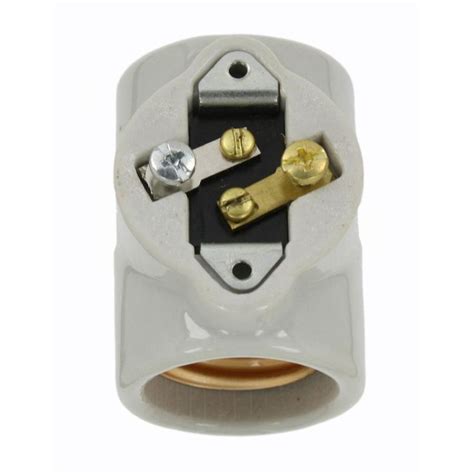 Leviton W Medium Base One Piece Single Circuit Keyless Glazed