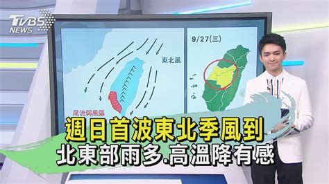 午間氣象20230927 週日首波東北季風到 北東部雨多高溫降有感｜tvbs新聞 Tvbsnews02 Youtube