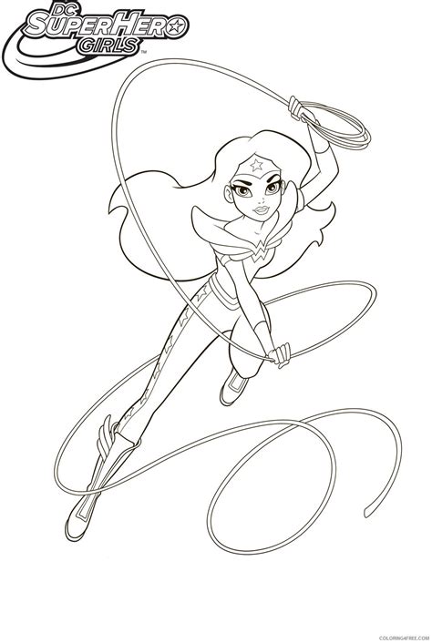 DC Super Hero Girls Coloring Pages Superheroes Printable 2020