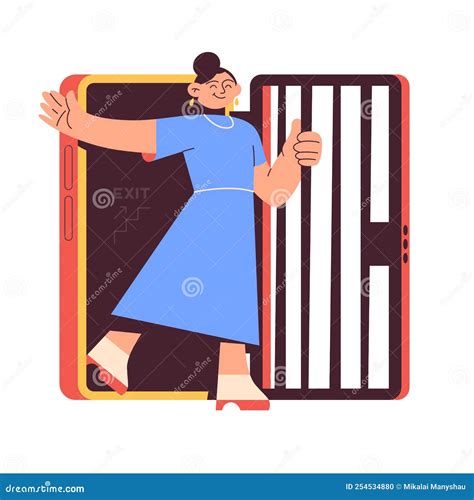 Digital Detox Concept stock vector. Illustration of flat - 254534880