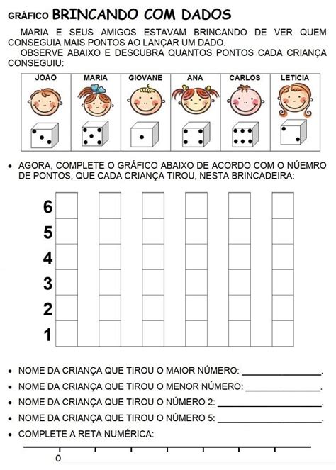 Atividades Para Educadores 1º Ano Gráfico Brincando Com Dados