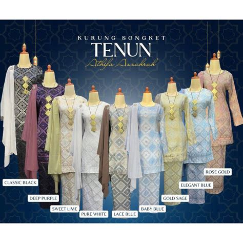 Kurung Songket Kurung Songket Tenun Kurung Pengantin Xs Xl Kurung