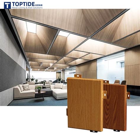 Fireproof Wood Grain Integrated Combination Design Aluminum False