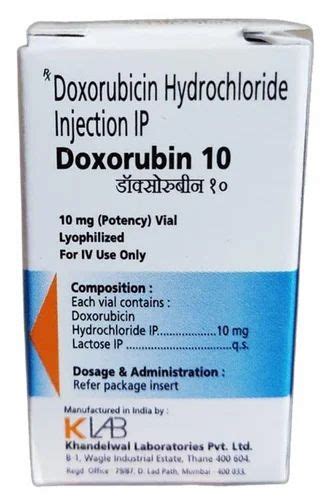 Doxorubin 10 Doxorubicin Hydrochloride Injection Ip K Lab At Rs 250