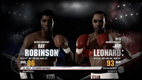 Ray Robinson Vs Ray Leonard Fight Night Champion YouTube