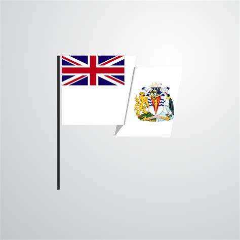 British antarctic Territory waving Flag design vector 14211753 Vector ...