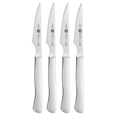 Zwilling 4 Pc Stainless Steel Serrated Steak Knife Set 4 Pc Smiths