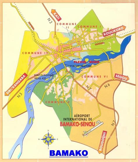 Bamako Map - bamako mali • mappery