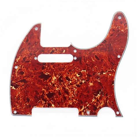 Telecaster Pickguard 10 Hole Light Tortoise Free Shipping Reverb