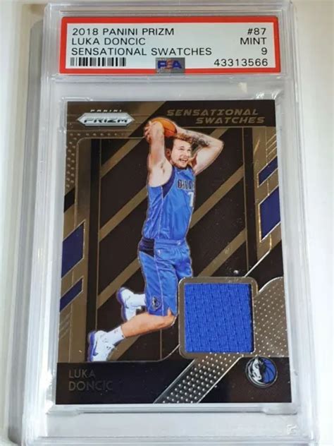 2018 PRIZM LUKA Doncic Rookie PATCH Sensational Swatches Jersey PSA